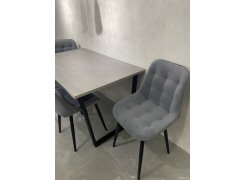 Стол Лота Лофт 140 25 мм черный матовый / бетон фото покупателя 67