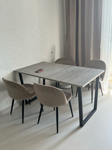 Стол Лота Лофт 120 32 мм бетон / черный матовый фото покупателя 424