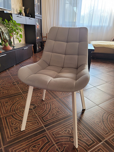 Стул на металлокаркасе Челси бежевый / черный фото покупателя 218