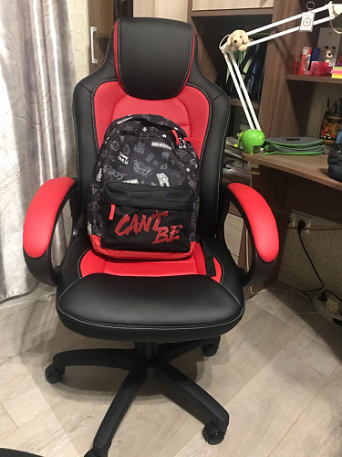 Компьютерное кресло Kadis темно-красное / черное фото покупателя 26