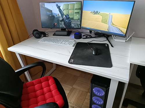 Деревянный стол Лота Лофт 120х75 белый матовый / дуб крафт золотой фото покупателя 217