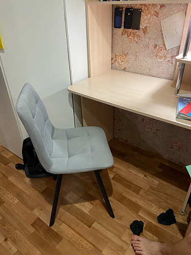 Стул на металлокаркасе Чилли бежевый / белый каркас фото покупателя 1271