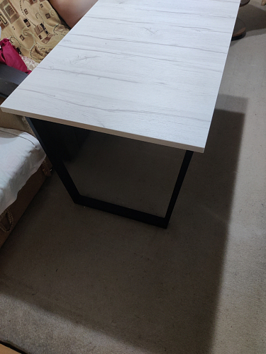 Деревянный стол Лота Лофт 140х80 черный матовый / бетон светлый фото покупателя 381