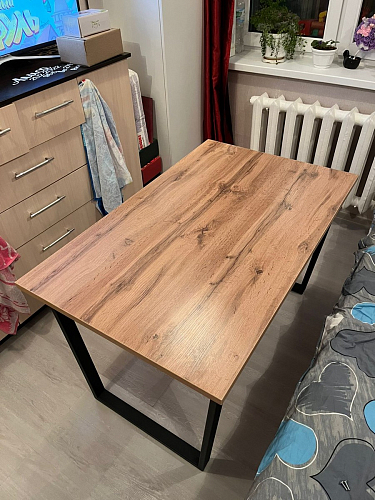 Стол раскладной Лота Лофт 120 25 мм юта / черный матовый фото покупателя 972