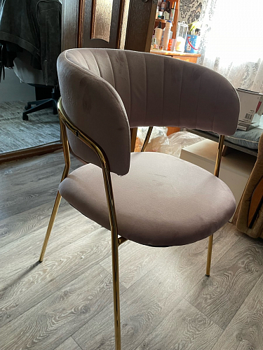 Стул на металлокаркасе Kamelia темно-серый / золотой фото покупателя 25