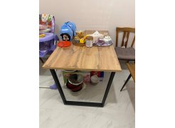 Стол Лота Лофт 140 25 мм черный матовый / бетон фото покупателя 805