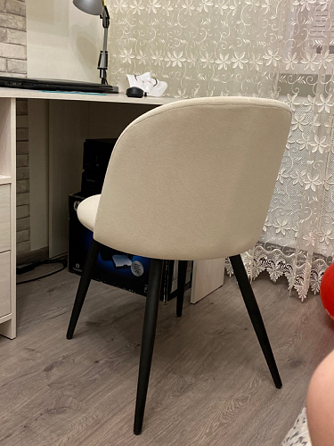 Стул на металлокаркасе Gabi 1 light purple / black / gold фото покупателя 170