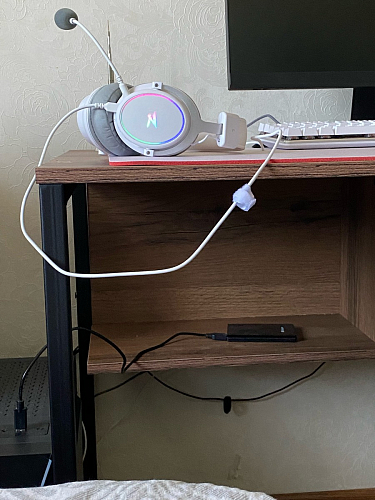 Письменный стол Клер Лофт дуб вотан / черный матовый фото покупателя 19