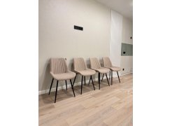 Стул на металлокаркасе Вейв светло-серый (hl 63) / 10К черный каркас фото покупателя 244