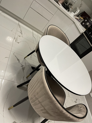 Стеклянный стол DikLine RS90 белый фото покупателя 7