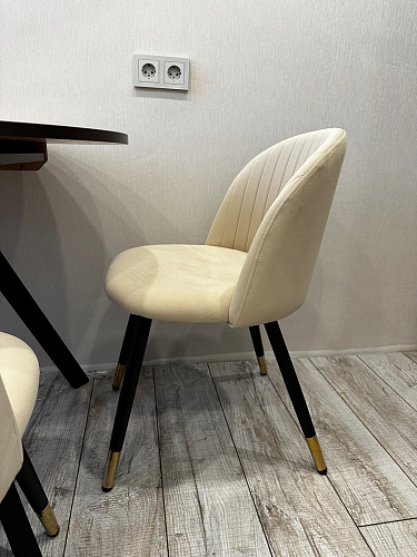 Стул на металлокаркасе Gabi dark beige / black / silver фото покупателя 553