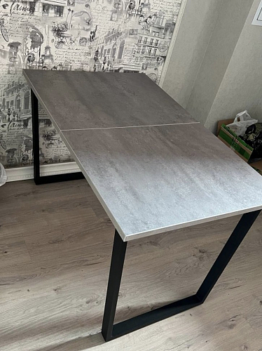 Стол Лота Лофт 120 32 мм бетон / черный матовый фото покупателя 19