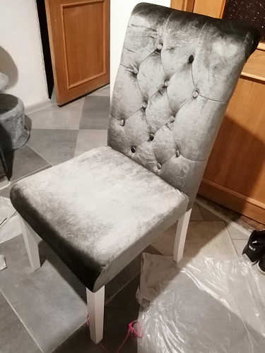 Стул Amelia white / fabric grey фото покупателя 9