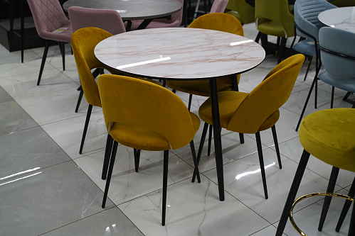 Стеклянный стол Анселм леонардо / черный из шоурума 1