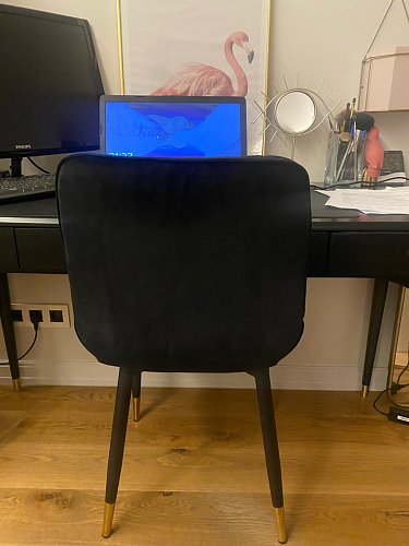 Стул на металлокаркасе Seda 1 latte / black / gold фото покупателя 7