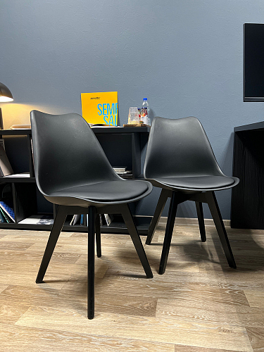 Деревянный стул Bonuss black / black фото покупателя 21