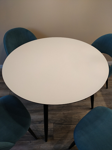 Стеклянный стол Анселм белый фото покупателя 15