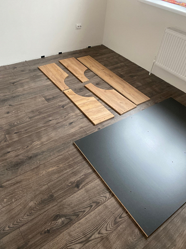 Двуспальная кровать Клауд 160х200 парящая дуб крафт золотой / антрацит фото покупателя 105