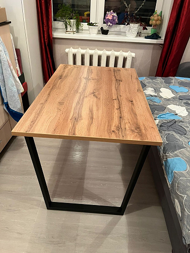 Деревянный стол Лота Лофт 120х75 белый матовый / дуб крафт золотой фото покупателя 973