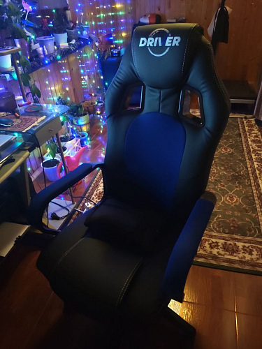 Компьютерное кресло Driver/Драйвер кожзам черный / серый фото покупателя 140