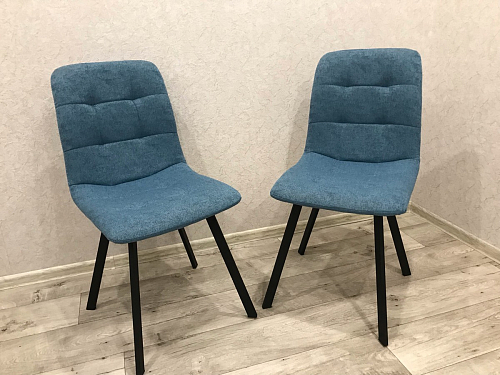 Стул на металлокаркасе Bruk blue / white фото покупателя 4