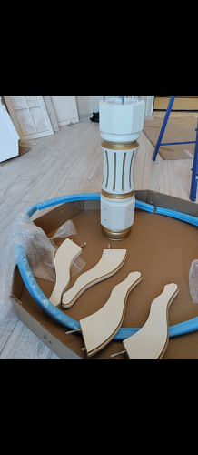 Деревянный стол Павия молочный / золото патина фото покупателя 7