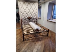 Полутораспальная кровать Canzona 120x200 wood slat base красный дуб / черная с матрасом фото покупателя 2