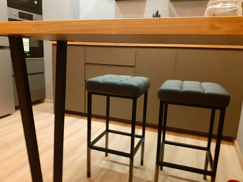 Барный стул Лофт катания минт / белый матовый фото покупателя 60