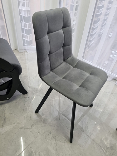 Стул на металлокаркасе Чилли синий / белый фото покупателя 993