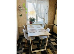 Деревянный стол Лота Лофт 120(160)х75 черный матовый / бетон светлый фото покупателя 809