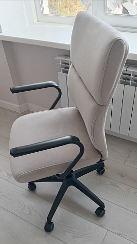 Компьютерное кресло Benefit флок бежевый 7 фото покупателя 8