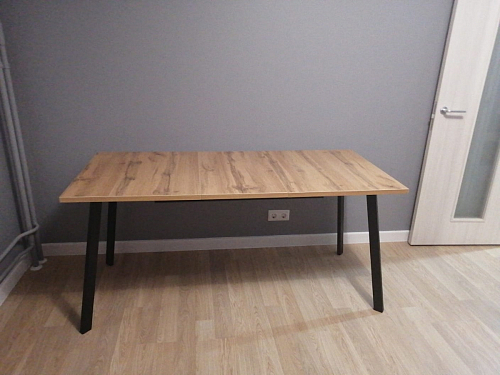 Стол раскладной Колон Лофт 120 32 мм дуб галифакс табако / черный матовый фото покупателя 59