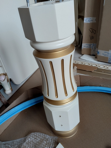 Деревянный стол Павия 100 орех с коричневой патиной фото покупателя 6