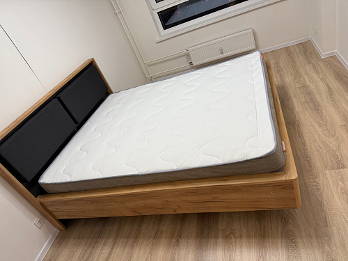 Двуспальная кровать Клауд 160х200 парящая дуб крафт золотой / антрацит фото покупателя 384