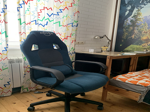 Компьютерное кресло Driver/Драйвер кожзам черный / ткань черный фото покупателя 101