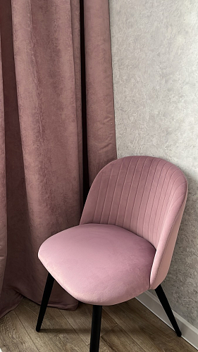 Стул на металлокаркасе Gabi 1 light blue / black / gold фото покупателя 493