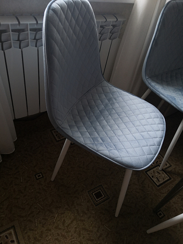 Стул на металлокаркасе Capri blue / white фото покупателя 122