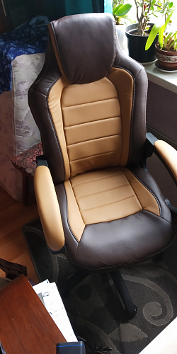 Компьютерное кресло Kadis коричневое / бежевое фото покупателя 84