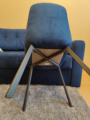 Стул на металлокаркасе Челси велюр коричневый / черный каркас фото покупателя 210