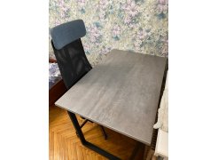 Стол Лота Лофт 140 25 мм юта / белый матовый фото покупателя 730