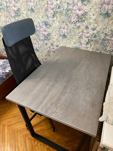 Деревянный стол Лота Лофт 120х75 белый матовый / дуб крафт золотой фото покупателя 730