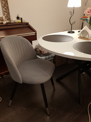 Стул на металлокаркасе Gabi latte / gold / black фото покупателя 46