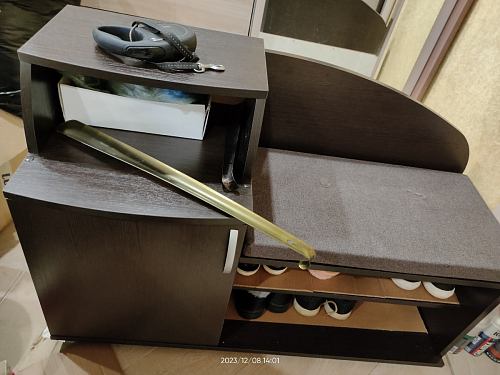 Обувница Аврора дуб млечный / венге фото покупателя 65