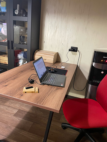 Деревянный стол Лота Лофт 140х80 дуб крафт табачный / черный матовый фото покупателя 214