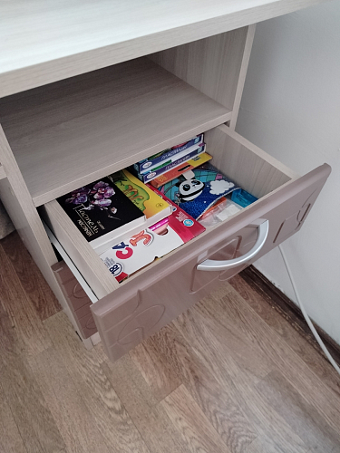 Стол письменный Бриз МДФ волна лайм / ясень светлый фото покупателя 56