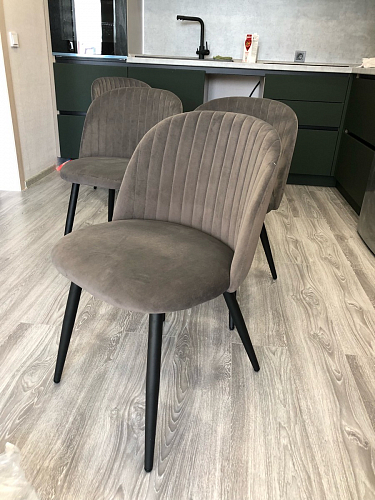 Стул на металлокаркасе Gabi gray / black фото покупателя 672