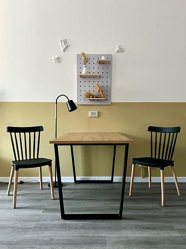 Стол Лота Лофт 140 25 мм черный матовый / бетон фото покупателя 769