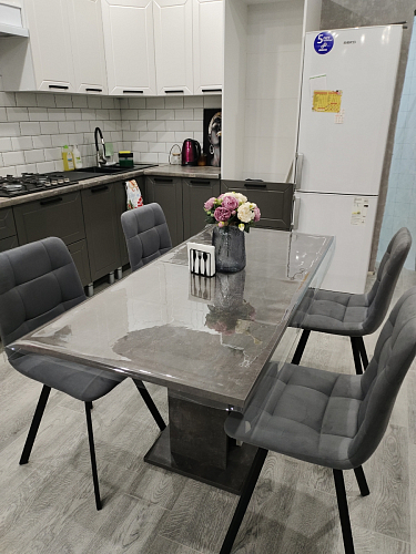 Стул на металлокаркасе Чилли черный / зеленый фото покупателя 1392