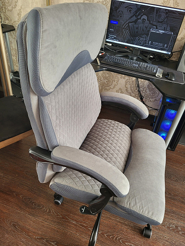 Компьютерное кресло Chief metalBL серый фото покупателя 2