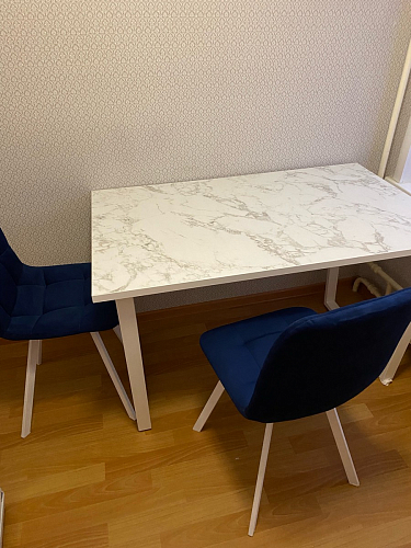 Стул на металлокаркасе Чилли синий / белый фото покупателя 1407